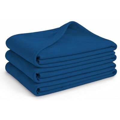 Glart 3 unidades mantas de forro polar, más de 200 g/m², 130 x 160 cm, color azul marino Glart 3 unidades mantas de forro polar, más de 200 g/m², 130 x 160 cm, color azul marino
