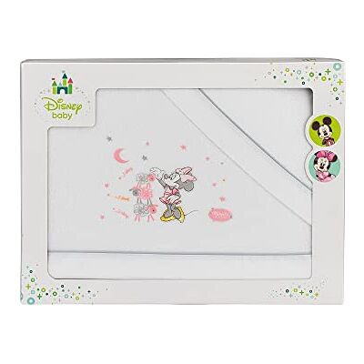 Interbaby Sábanas de coralina para cuna Minnie Mouse blanco y gris Interbaby Sábanas de coralina para cuna Minnie Mouse blanco y gris