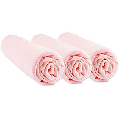 Conjunto de sábanas de cuna de bambú Easy Dort - 60x120cm, Rosa Conjunto de sábanas de cuna de bambú Easy Dort - 60x120cm, Rosa
