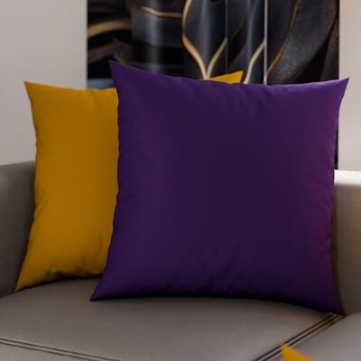 PETTI ARTIGIANI ITALIANI Petti Artesanos Italianos Par de Fundas de Cojín de Microfibra de 80x80 cm, Cojines Decorativos para Dormitorio, Sofá, Juego de 2 Fundas de Cojín, Funda de Almohada Doble Cara Morado Amarillo Ocre PETTI ARTIGIANI ITALIANI Petti Artesanos Italianos Par de Fundas de Cojín de Microfibra de 80x80 cm, Cojines Decorativos para Dormitorio, Sofá, Juego de 2 Fundas de Cojín, Funda de Almohada Doble Cara Morado Amarillo Ocre