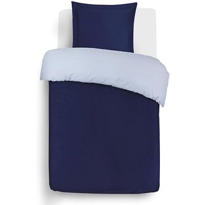 Vision Juego de Cama Reversible 100% Algodón – Azul Gris – Cama Individual (140x200 cm) – Incluye Funda Nórdica y Almohada (65x65 cm) – 57 Hilos, Suave y Confortable, Certificado Oeko-Tex Vision Juego de Cama Reversible 100% Algodón – Azul Gris – Cama Individual (140x200 cm) – Incluye Funda Nórdica y Almohada (65x65 cm) – 57 Hilos, Suave y Confortable, Certificado Oeko-Tex