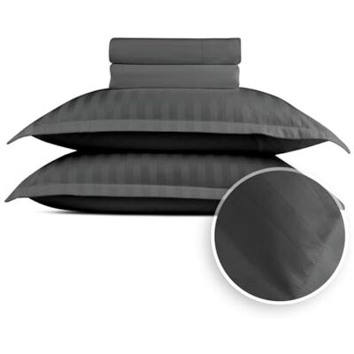 Pure Juego de cama de 5 piezas para 2 personas, 100% satén de algodón, 200 hilos, 120 g/m², Öko-Tex, sábana encimera de 240 x 300 cm, 2 sábanas bajeras de 90 x 200 x 30 cm, 2 fundas de almohada Pure Juego de cama de 5 piezas para 2 personas, 100% satén de algodón, 200 hilos, 120 g/m², Öko-Tex, sábana encimera de 240 x 300 cm, 2 sábanas bajeras de 90 x 200 x 30 cm, 2 fundas de almohada