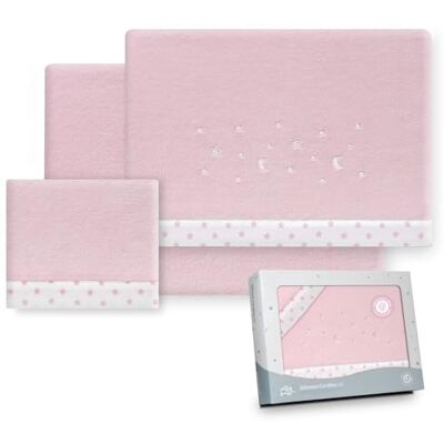Interbaby Juego Sabanas Carrito Bebe 40x80 Poliester 100% Sabana Cuna Coralina, Cálida Incluye Sabana Bajera, Encimera y Funda de Almohada Ideal para Invierno Estrellas Luna Rosa Interbaby Juego Sabanas Carrito Bebe 40x80 Poliester 100% Sabana Cuna Coralina, Cálida Incluye Sabana Bajera, Encimera y Funda de Almohada Ideal para Invierno Estrellas Luna Rosa