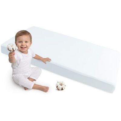 Sábana ajustada para cuna Medi Partners 120x60 algodón blanco Sábana ajustada para cuna Medi Partners 120x60 algodón blanco