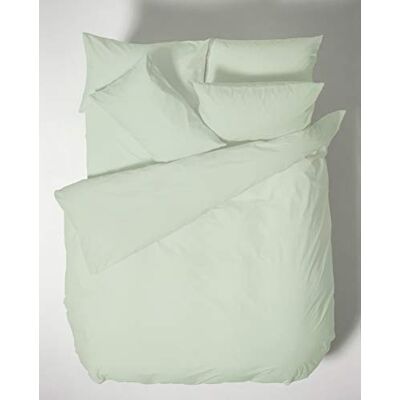 Bianca Plain Dyed Light Green Juego Funda Nórdica para Cama de 150 cm 100% Algodón Percale Bianca Plain Dyed Light Green Juego Funda Nórdica para Cama de 150 cm 100% Algodón Percale