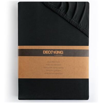 DecoKing Amber Sábana ajustable negra 80-90x200 DecoKing Amber Sábana ajustable negra 80-90x200
