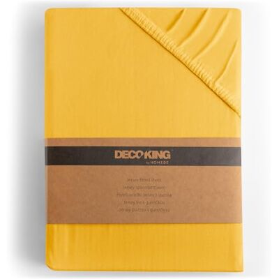 DecoKing Amber Sábana ajustable - Naranja - 80-90x200 cm DecoKing Amber Sábana ajustable - Naranja - 80-90x200 cm