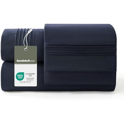 Bedsure Azul Marino Juego de Sábanas Microfibra 90x190 cm,3 Piezas Bedsure Azul Marino Juego de Sábanas Microfibra 90x190 cm,3 Piezas