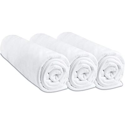 Easy Dort - Juego de 3 sábanas ajustables algodón jersey - Cuna bebé - 70x160cm Easy Dort - Juego de 3 sábanas ajustables algodón jersey - Cuna bebé - 70x160cm