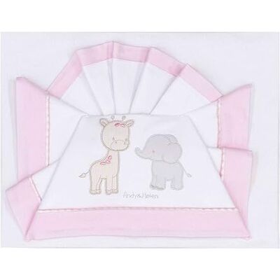 ANDY & HELEN ® Juego de sábanas para Cuna/Cama de bebé (3 Piezas), sábana encimera, sábana Bajera Ajustable y Funda de Almohada, 100% algodón, Color Rosa ANDY & HELEN ® Juego de sábanas para Cuna/Cama de bebé (3 Piezas), sábana encimera, sábana Bajera Ajustable y Funda de Almohada, 100% algodón, Color Rosa