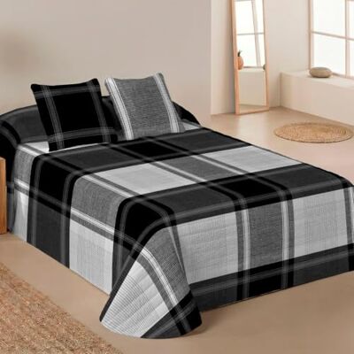 NATURALS Colcha Bouti Estampada Cama 90 (180x260 cm) Microfibra Extrasuave 1 Funda de Cojín 50x50 cm Cubrecama Acolchado a Líneas Ideal Primavera y Verano NATURALS Colcha Bouti Estampada Cama 90 (180x260 cm) Microfibra Extrasuave 1 Funda de Cojín 50x50 cm Cubrecama Acolchado a Líneas Ideal Primavera y Verano