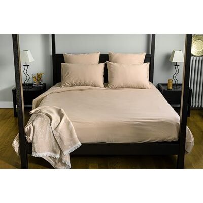 Toison d'Or Sábana Plana Cap Ferret Algodón Lavado, 180 x 290 cm, Talla, Guijarro Toison d'Or Sábana Plana Cap Ferret Algodón Lavado, 180 x 290 cm, Talla, Guijarro