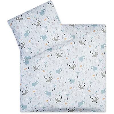 Julius Zöllner Ropa de cama infantil de 80 x 80 + 35 x 40 cm, 2 piezas, funda nórdica y funda de almohada, 100% algodón, con cremallera, estándar 100 de OEKO-TEX, Smart Friends Julius Zöllner Ropa de cama infantil de 80 x 80 + 35 x 40 cm, 2 piezas, funda nórdica y funda de almohada, 100% algodón, con cremallera, estándar 100 de OEKO-TEX, Smart Friends