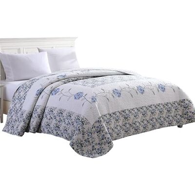 Beatrice Home Fashions Ligero, para Todas Las Estaciones, poliéster, Azul, Completo Beatrice Home Fashions Ligero, para Todas Las Estaciones, poliéster, Azul, Completo