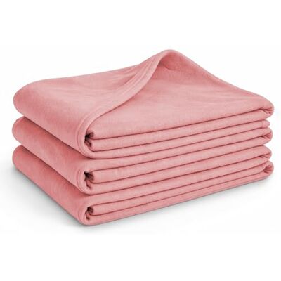 Glart Set de 3 Mantas de vellón – 130x160 cm, 100% poliéster, 200 g/m², Rosa Antiguo – Manta versátil para sofá, Cama, Invitados o Picnic – Lavables y certificadas Oeko Tex Glart Set de 3 Mantas de vellón – 130x160 cm, 100% poliéster, 200 g/m², Rosa Antiguo – Manta versátil para sofá, Cama, Invitados o Picnic – Lavables y certificadas Oeko Tex