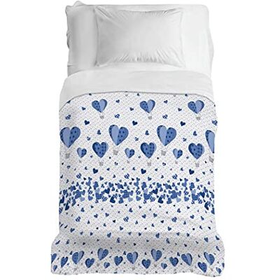 PENSIERI DELICATI Colcha 220 x 280 cm, Solo 100% Algodón Pique, Ideal como Decoración, Manta Guardar Solo Maxi, Fantasía Globo Aerostático Azul 100% Made in Italy PENSIERI DELICATI Colcha 220 x 280 cm, Solo 100% Algodón Pique, Ideal como Decoración, Manta Guardar Solo Maxi, Fantasía Globo Aerostático Azul 100% Made in Italy