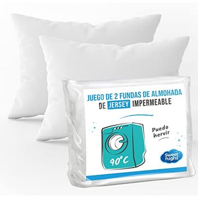 Ropa de cama impermeable - Juego de 2 fundas de almohada impermeables - 60x60 cm Ropa de cama impermeable - Juego de 2 fundas de almohada impermeables - 60x60 cm