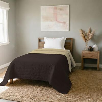 Italian Bed Linen Elegant Cama Italiano Lino Verano Colcha de Brown/Crema Solo 170 x 270 cm Italian Bed Linen Elegant Cama Italiano Lino Verano Colcha de Brown/Crema Solo 170 x 270 cm
