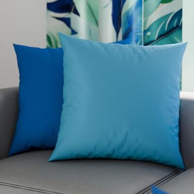 PETTI ARTIGIANI ITALIANI Petti Artesanos Italianos Par de Fundas de Cojín de Microfibra de 65x65 cm, Cojines Decorativos para Dormitorio, Sofá, Juego de 2 Fundas de Cojín, Funda de Almohada de Doble Cara Azul y Celeste PETTI ARTIGIANI ITALIANI Petti Artesanos Italianos Par de Fundas de Cojín de Microfibra de 65x65 cm, Cojines Decorativos para Dormitorio, Sofá, Juego de 2 Fundas de Cojín, Funda de Almohada de Doble Cara Azul y Celeste