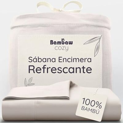 Bambaw Sabana Encimera Bambú Cama 90/105, 180x290 cm, Sábanas Térmicas 90/105 cm, Ropa de Cama de Bambu Hipoalergénica, Sabanas Antisudor y Refrescantes para Todo el Año (Arena) Bambaw Sabana Encimera Bambú Cama 90/105, 180x290 cm, Sábanas Térmicas 90/105 cm, Ropa de Cama de Bambu Hipoalergénica, Sabanas Antisudor y Refrescantes para Todo el Año (Arena)