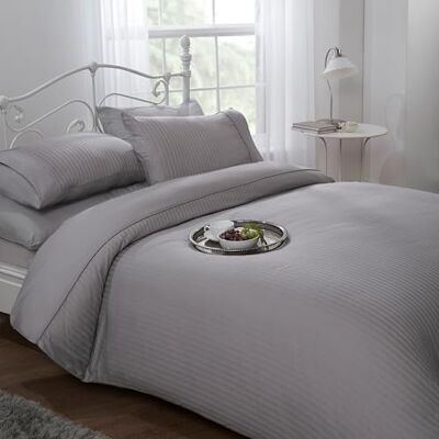 Emma Barclay Juego de Funda nórdica Ritz para Cama Doble, Color Plateado, 100% algodón Emma Barclay Juego de Funda nórdica Ritz para Cama Doble, Color Plateado, 100% algodón