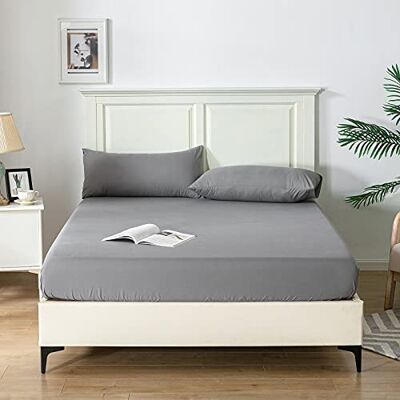 Good Nite Sábana Bajera Ajustable de 25 cm de Profundidad Extra Suave, Transpirable, Lavable a máquina, tamaño Individual, Doble, King y Super King (Gris Oscuro, Super King) Good Nite Sábana Bajera Ajustable de 25 cm de Profundidad Extra Suave, Transpirable, Lavable a máquina, tamaño Individual, Doble, King y Super King (Gris Oscuro, Super King)