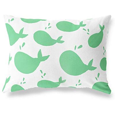 Bonamaison Fundas para Cojínes, Verde Petróleo-Blanco Funda de Almohada para Sofá Coche Silla Oficina Cama Decorativa Moderna Decoración del Hogar, 45x60 Cm Diseñado y Fabricado en Turquía Bonamaison Fundas para Cojínes, Verde Petróleo-Blanco Funda de Almohada para Sofá Coche Silla Oficina Cama Decorativa Moderna Decoración del Hogar, 45x60 Cm Diseñado y Fabricado en Turquía