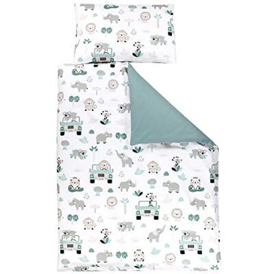 TupTam Juego de Ropa de Cama para Niños, de 2 Piezas., Zoo Verde, 120x90 cm TupTam Juego de Ropa de Cama para Niños, de 2 Piezas., Zoo Verde, 120x90 cm