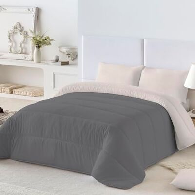 NATURALS Edredón Nórdico 300 Gramos Liso Bicolor Reversible Microfibra Extrasuave Acolchado Gran Confort y Transpirable Gris/Piedra Cama 135/150 (250x260 cm) Fabricado en España NATURALS Edredón Nórdico 300 Gramos Liso Bicolor Reversible Microfibra Extrasuave Acolchado Gran Confort y Transpirable Gris/Piedra Cama 135/150 (250x260 cm) Fabricado en España
