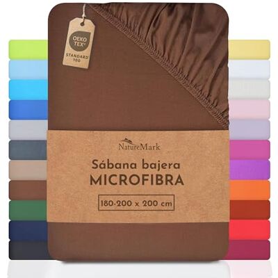NatureMark sábana de Microfibra a Precio de Descuento! Muchos tamaños y Colores mercancía de Marca (sábana 180x200-200x220 cm, Marrón Chocolate) NatureMark sábana de Microfibra a Precio de Descuento! Muchos tamaños y Colores mercancía de Marca (sábana 180x200-200x220 cm, Marrón Chocolate)