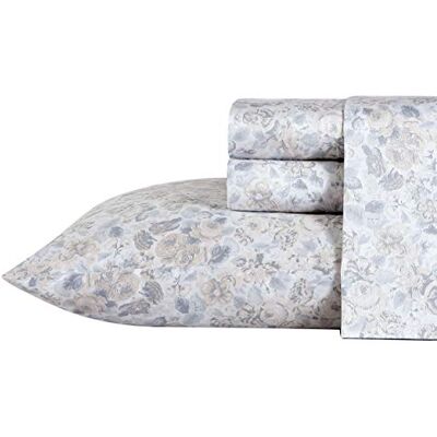 Laura Ashley Home Juego de sábanas Queen, Juego de Ropa de Cama de algodón Satinado Suave, decoración del hogar Elegante, Lisa y Transpirable (Gris cuarteto, 4 Piezas, Queen) Laura Ashley Home Juego de sábanas Queen, Juego de Ropa de Cama de algodón Satinado Suave, decoración del hogar Elegante, Lisa y Transpirable (Gris cuarteto, 4 Piezas, Queen)