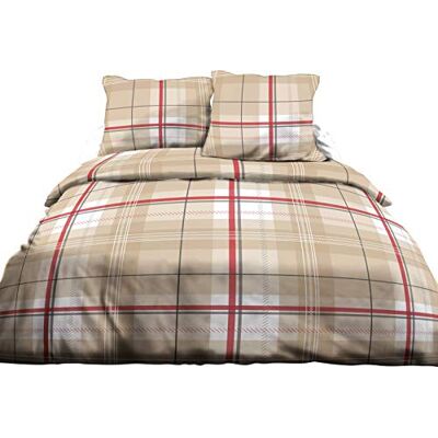 Le linge de Jules Funda nórdica de 220 x 240 cm y 2 Fundas de Almohada de algodón Puro de 57 Hilos, Color Rojo Le linge de Jules Funda nórdica de 220 x 240 cm y 2 Fundas de Almohada de algodón Puro de 57 Hilos, Color Rojo