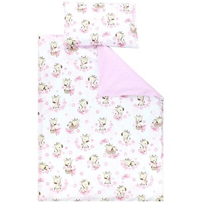 TupTam Juego de Ropa de Cama para Niños, de 2 Piezas., Jirafa/Lunares/Rosa, 135x100 cm TupTam Juego de Ropa de Cama para Niños, de 2 Piezas., Jirafa/Lunares/Rosa, 135x100 cm
