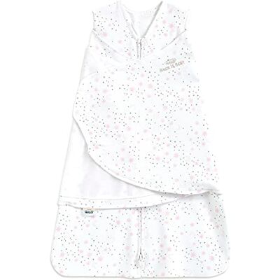 HALO Saco de Dormir Swaddle, 1.5 TOG 100% algodón, Manta para bebé recién Nacido, Unisex para niños y niñas, 0-3 Meses, Luna de Medianoche Rosa HALO Saco de Dormir Swaddle, 1.5 TOG 100% algodón, Manta para bebé recién Nacido, Unisex para niños y niñas, 0-3 Meses, Luna de Medianoche Rosa