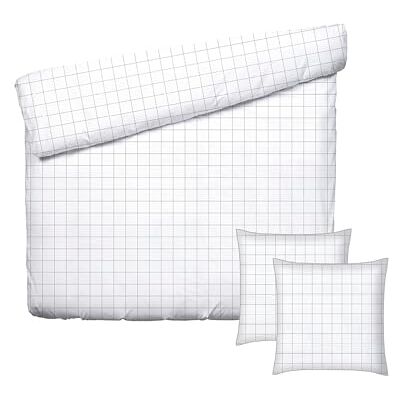 Pure Juego de Cama de 3 Piezas para 2 Personas, Funda nórdica de 240 x 220 cm y 2 Fundas de Almohada de 63 x 63 cm, 100% satén de algodón, 80 Hilos, Certificado Öko-Tex – Leana – Blanco y Pure Juego de Cama de 3 Piezas para 2 Personas, Funda nórdica de 240 x 220 cm y 2 Fundas de Almohada de 63 x 63 cm, 100% satén de algodón, 80 Hilos, Certificado Öko-Tex – Leana – Blanco y