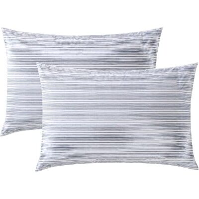 Nautica Juego de Fundas de Almohada estándar, Ropa de Cama de percal de algodón, decoración Casual del hogar, artículos Esenciales para el Dormitorio (Beaux Stripe Blue, 2 Piezas) Nautica Juego de Fundas de Almohada estándar, Ropa de Cama de percal de algodón, decoración Casual del hogar, artículos Esenciales para el Dormitorio (Beaux Stripe Blue, 2 Piezas)