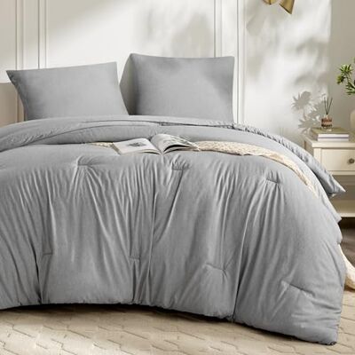 Bedsure Edredon Cama 135/150/160 Edredón sin Funda Catiónico 300 g/m² 1x Nórdico 240x220, 2x Fundas de Almohada 80x80, Temperatura Regulada Oeko-Tex Lavable a Máquina, Gris Ceniza Bedsure Edredon Cama 135/150/160 Edredón sin Funda Catiónico 300 g/m² 1x Nórdico 240x220, 2x Fundas de Almohada 80x80, Temperatura Regulada Oeko-Tex Lavable a Máquina, Gris Ceniza