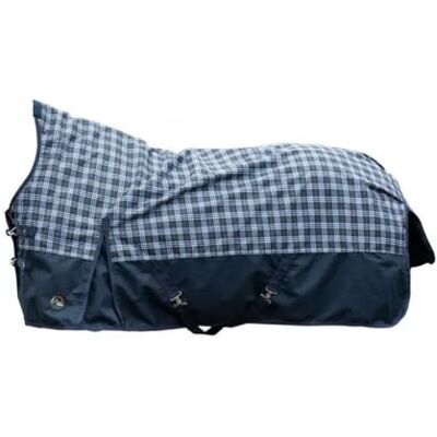 HKM Glasgow Manta cuello alto 1200D, 100g relleno Azul Oscuro A Cuadros 135 HKM Glasgow Manta cuello alto 1200D, 100g relleno Azul Oscuro A Cuadros 135
