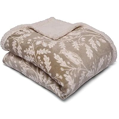 DREAMS AND DRAPES Dreams & Drapes Lodge Woodland Owls Colcha de Forro Polar (150 x 200 cm), Color Verde DREAMS AND DRAPES Dreams & Drapes Lodge Woodland Owls Colcha de Forro Polar (150 x 200 cm), Color Verde