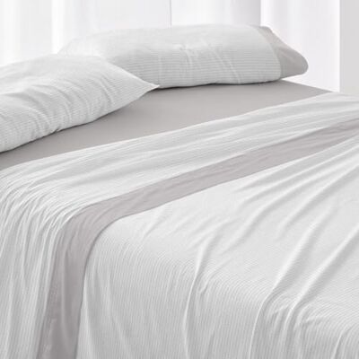 Blanco Juego de Sábanas 50% Algodón 50% Poliéster Cama 135 Gris 3 Piezas: Bajera, Encimera y Funda Almohada 144 Hilos Tacto Suave Larga Duración Blanco Juego de Sábanas 50% Algodón 50% Poliéster Cama 135 Gris 3 Piezas: Bajera, Encimera y Funda Almohada 144 Hilos Tacto Suave Larga Duración