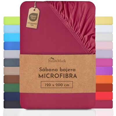 NatureMark sábana de Microfibra a Precio de Descuento! Muchos tamaños y Colores mercancía de Marca (sábana 120 x 200 cm, Rojo Burdeos) NatureMark sábana de Microfibra a Precio de Descuento! Muchos tamaños y Colores mercancía de Marca (sábana 120 x 200 cm, Rojo Burdeos)