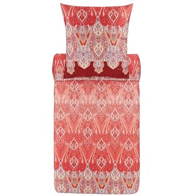 Bassetti RAGUSA Juego de Cama y Funda de Almohada (100% satén de algodón, 135 x 200 cm y 1 Funda de Almohada de 80 x 80 cm), Color burdeos Bassetti RAGUSA Juego de Cama y Funda de Almohada (100% satén de algodón, 135 x 200 cm y 1 Funda de Almohada de 80 x 80 cm), Color burdeos