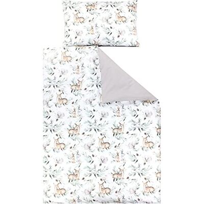 TupTam Juego de Ropa de Cama para Niños, de 2 Piezas., Liebres/Ciervos/Hojas, 120x90 cm TupTam Juego de Ropa de Cama para Niños, de 2 Piezas., Liebres/Ciervos/Hojas, 120x90 cm