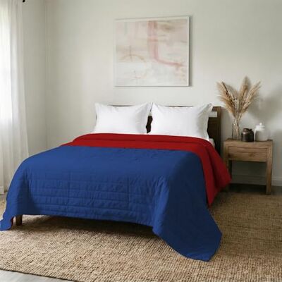 Italian Bed Linen Colcha Verano Elegante Rojo/Azul Italian Bed Linen Colcha Verano Elegante Rojo/Azul