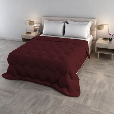 Italian Bed Linen Edredón de Invierno WaterWashed Matrimonial 250x260 cm, Made in Italy, Relleno 300 g, Manta Lavable SIN Plancha – Color Burdeos Italian Bed Linen Edredón de Invierno WaterWashed Matrimonial 250x260 cm, Made in Italy, Relleno 300 g, Manta Lavable SIN Plancha – Color Burdeos