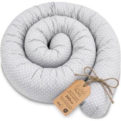 Totsy Baby Almohada para Dormir de Lado algodón 200 cm Algodón cojin Cervical Enrollable Lavable Cojines Grandes Almohada para el Cuerpo Oeko-Tex Lunares en Gris Totsy Baby Almohada para Dormir de Lado algodón 200 cm Algodón cojin Cervical Enrollable Lavable Cojines Grandes Almohada para el Cuerpo Oeko-Tex Lunares en Gris