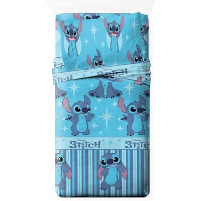 Disney Juego de Sábanas Infantil 3 Piezas Licencia Oficial Marvel (Encimera+Bajera+Almohada) 52% Algodón 48% Poliéster – Cama 90/105 (Stitch Azul, Cama 105cm) Disney Juego de Sábanas Infantil 3 Piezas Licencia Oficial Marvel (Encimera+Bajera+Almohada) 52% Algodón 48% Poliéster – Cama 90/105 (Stitch Azul, Cama 105cm)
