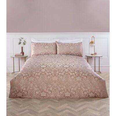 Rapport Home Elegant Floral Bedding Juego de Funda de edredón y Fundas de Almohada para Cama de Matrimonio tamaño Super King, Color Rosa Damasco Rapport Home Elegant Floral Bedding Juego de Funda de edredón y Fundas de Almohada para Cama de Matrimonio tamaño Super King, Color Rosa Damasco