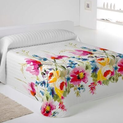 NATURALS ICEHOME Colcha Bouti Estampada o Lisa para Verano y Entretiempo Microfibra Extra Suave Acolchado a Rombos Cubrecama Reversible (Garden, Cama 150) NATURALS ICEHOME Colcha Bouti Estampada o Lisa para Verano y Entretiempo Microfibra Extra Suave Acolchado a Rombos Cubrecama Reversible (Garden, Cama 150)
