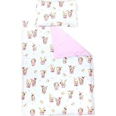 TupTam Juego de Ropa de Cama para Niños, de 2 Piezas., Conejo/Rosa/Lunares, 135x100 cm TupTam Juego de Ropa de Cama para Niños, de 2 Piezas., Conejo/Rosa/Lunares, 135x100 cm